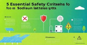 5 Critérios de Segurança Essenciais para Baterias de Sódio em Sistemas Solares