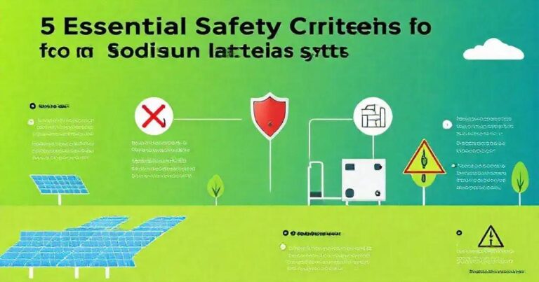 5 Critérios de Segurança Essenciais para Baterias de Sódio em Sistemas Solares