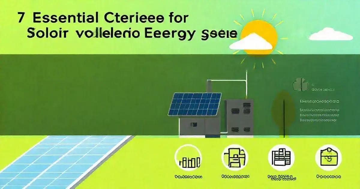 7 Critérios Essenciais para Sistemas de Energia Solar Fotovoltaica