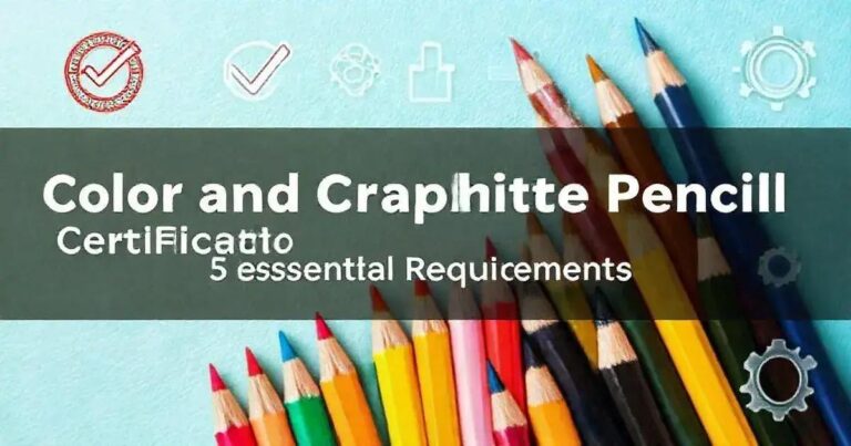 Certificação de Lápis de Cor e Grafite: 5 Requisitos Essenciais