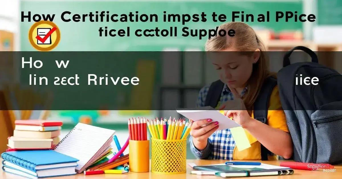 Como a Certificação Impacta o Preço Final dos Artigos Escolares