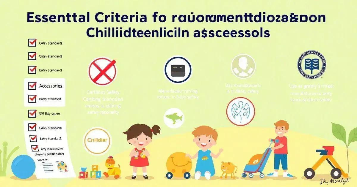Critérios Essenciais para Certificação de Acessórios Infantis
