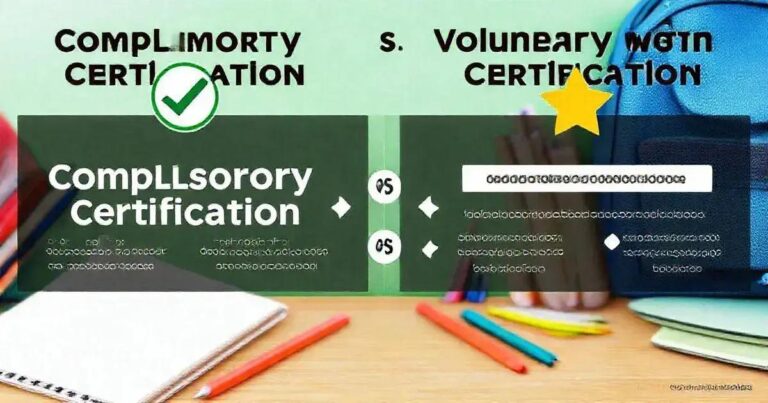Diferença Entre Certificação Compulsória e Voluntária para Artigos Escolares