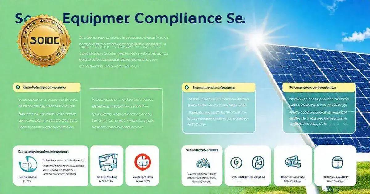 Entendendo o Selo de Conformidade para Equipamentos Solares