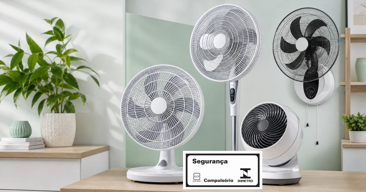 Certificação de Ventiladores INMETRO pela Portaria 299/2021 com ventiladores e selo de segurança compulsório ajustado