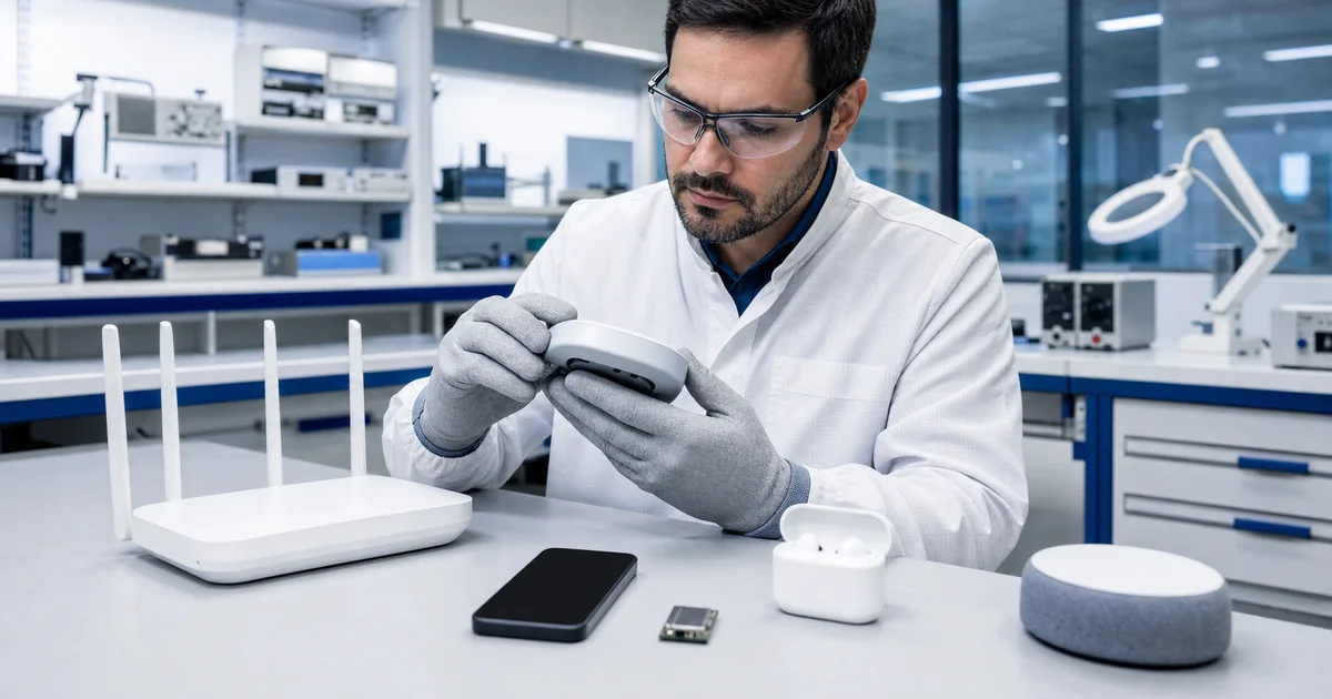 Dispositivos sem fio passam por avaliacao em laboratorio de radiofrequencia