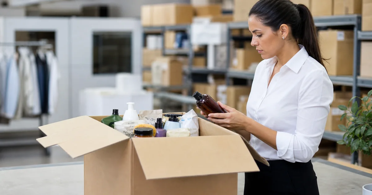 Produtos são conferidos por especialista em centro de distribuição