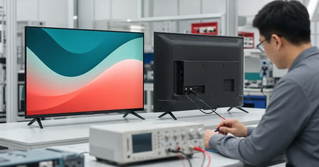 Televisores genericos ligados a instrumentos para avaliacao de consumo e conectividade